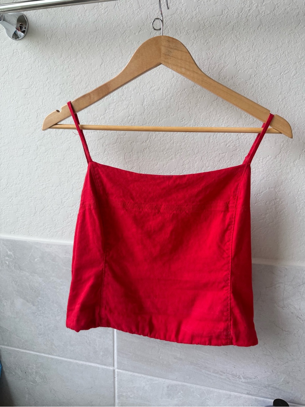 The Seamed Top in Stretch Linen